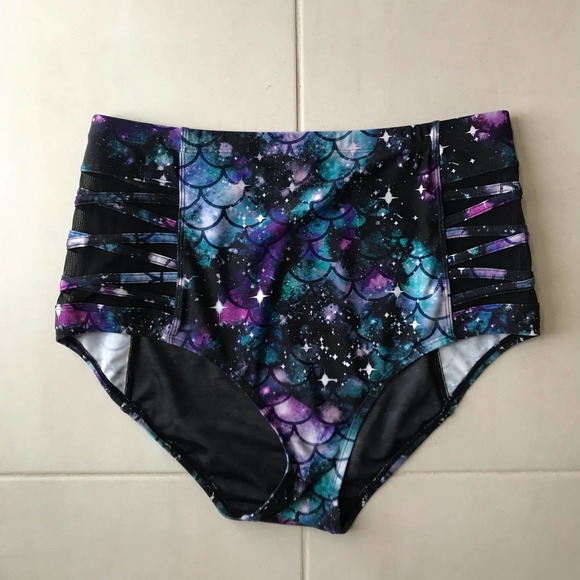 torrid Other - Torrid Plus Galaxy Multicolor High Waist Bikini Bottom Stretch
